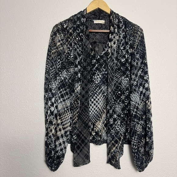 Ramy Brook Printed Bow Neck Blouse - Picture 5 of 8